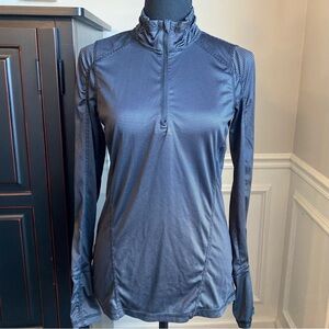 Danskin Lightweight 1/4 Zip Athletic Top Striped Women’s Medium - Semi-Fitted